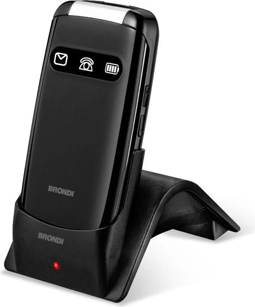 Brondi Amico Fabulous Noir 4G - Téléphone Senior SOS à Grandes Touches