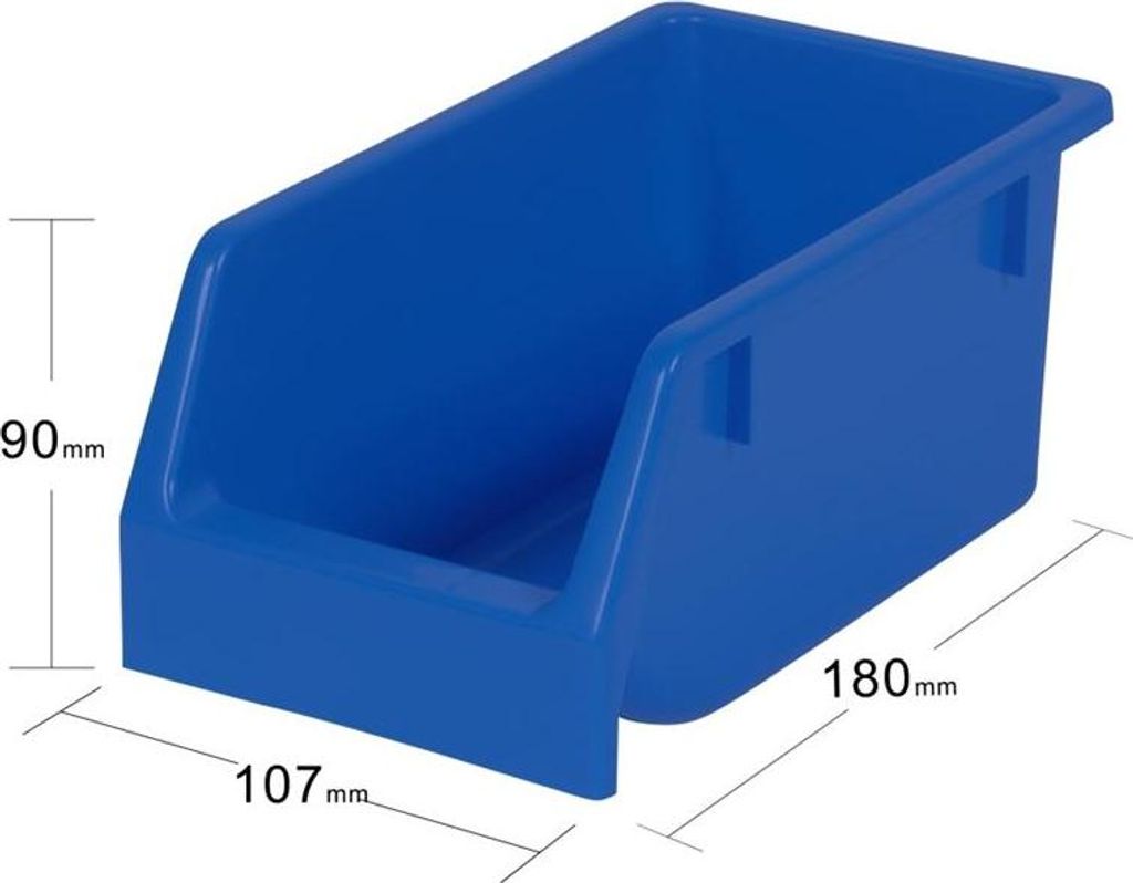 20-er Set Kunststoff Stapelbox blau