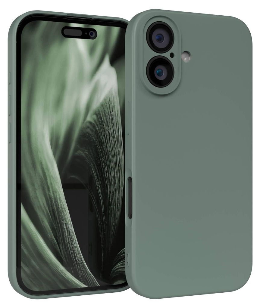 EAZY CASE - TPU Hülle für Apple iPhone 16, TPU Case stoßfeste Handyhülle, weiches Cover mit Kameraschutz, Silikonhülle in Grün