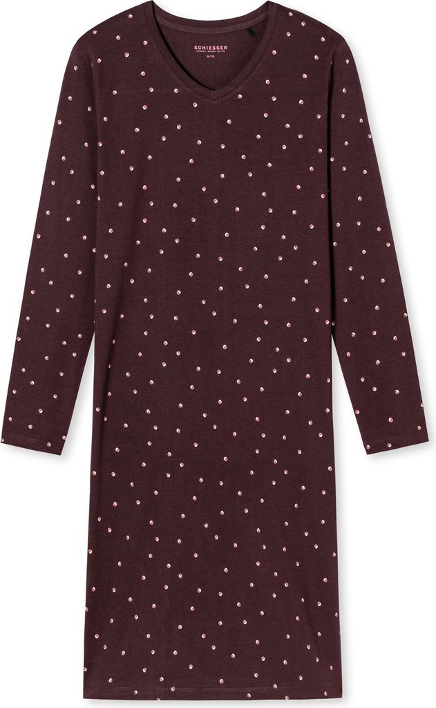 Schiesser Damen Sleepshirt 100cm ST burgund 036