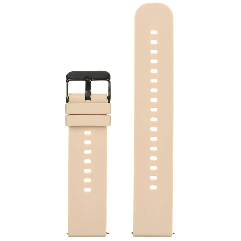 Bracelet U27 Bicolore en Caoutchouc Étanche 22 mm - Crème et Noir