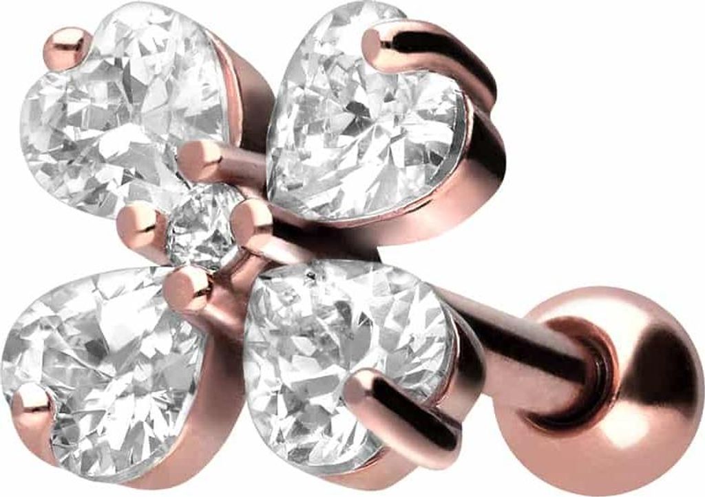 Ohrpiercing Chirurgenstahl Ohrpiercing KRISTALLBLUME