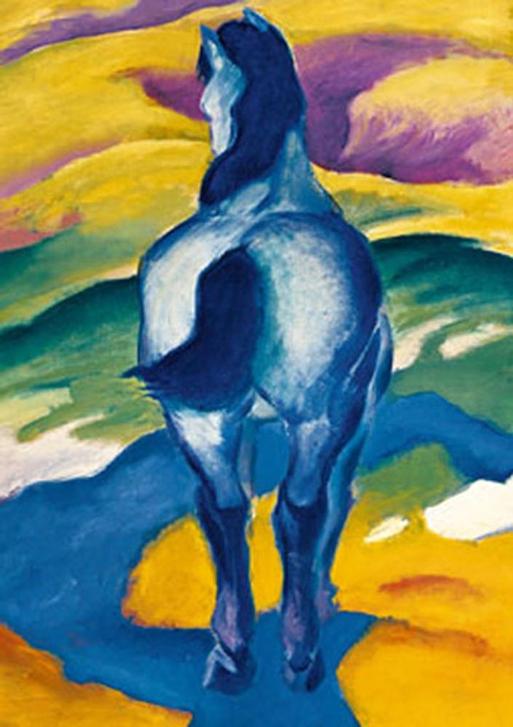 Marc, Franz - Kunstdruck - Blaues Pferd II