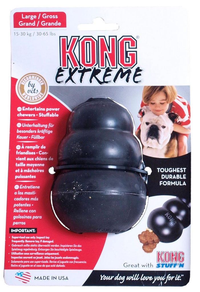 Hondenspeelgoed rubber large zwart Kong Productafbeelding 