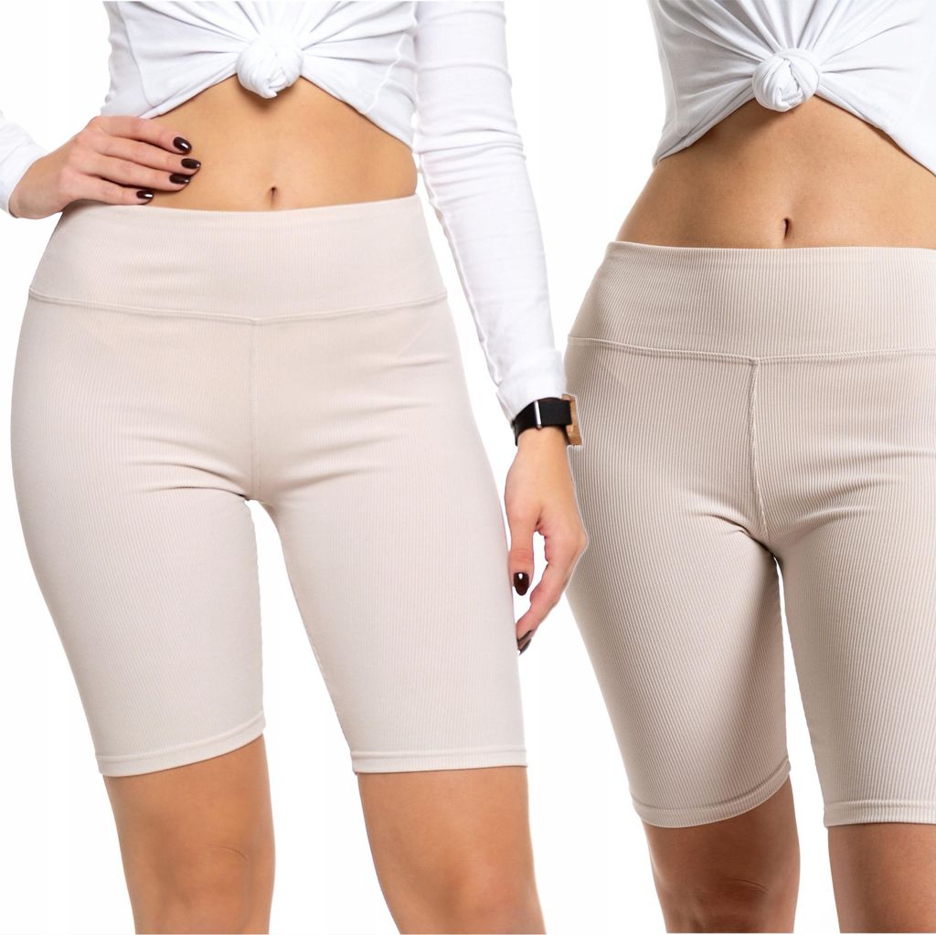 Radlerhose Kurze Rippenleggings Gestreifte Leggings MORAJ Produktbild 