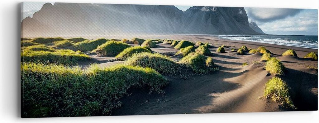 Bild auf Leinwand - Leinwandbild - Vulkan Natur - 90x30cm - Wand Bild - Wanddeko - Wandbilder - Leinwanddruck - Bilder - Kunstdruck - Wanddekoratio...