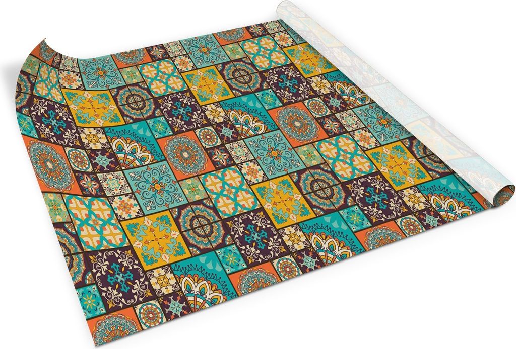 Patchwork– Möbelfolie selbstklebend – PVC Klebefolie für Möbel – Küche – Schränke – Möbelrenovierungsfolie – Möbeldekorfolie –...