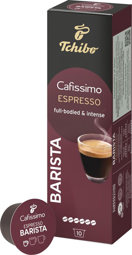 Tchibo Cafissimo Espresso Barista Kaffeekapseln, 10 Stück, nachhaltig & fair gehandelt,