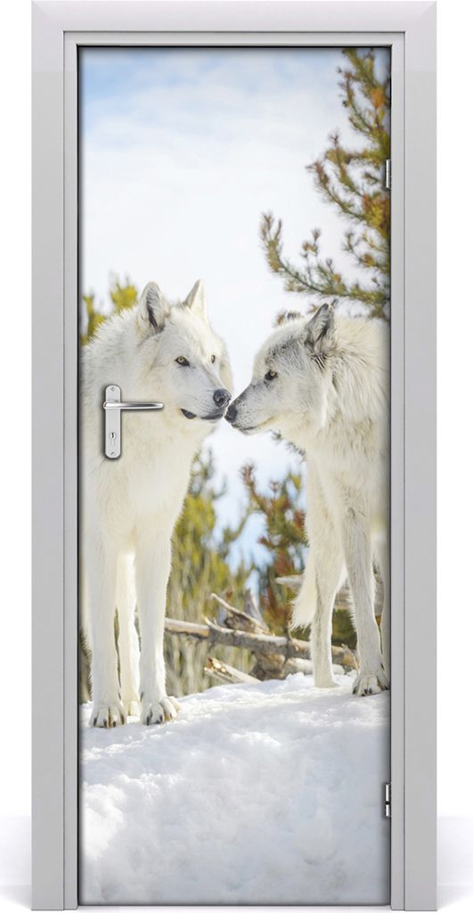 Tulup Türaufkleber 75x205 cm Dekorative Aufkleber Selbstklebend Wasserdichte Tapete Abnehmbar Schlafzimmer Wohnzimmer Wohnkultur - Zwei weißen W...