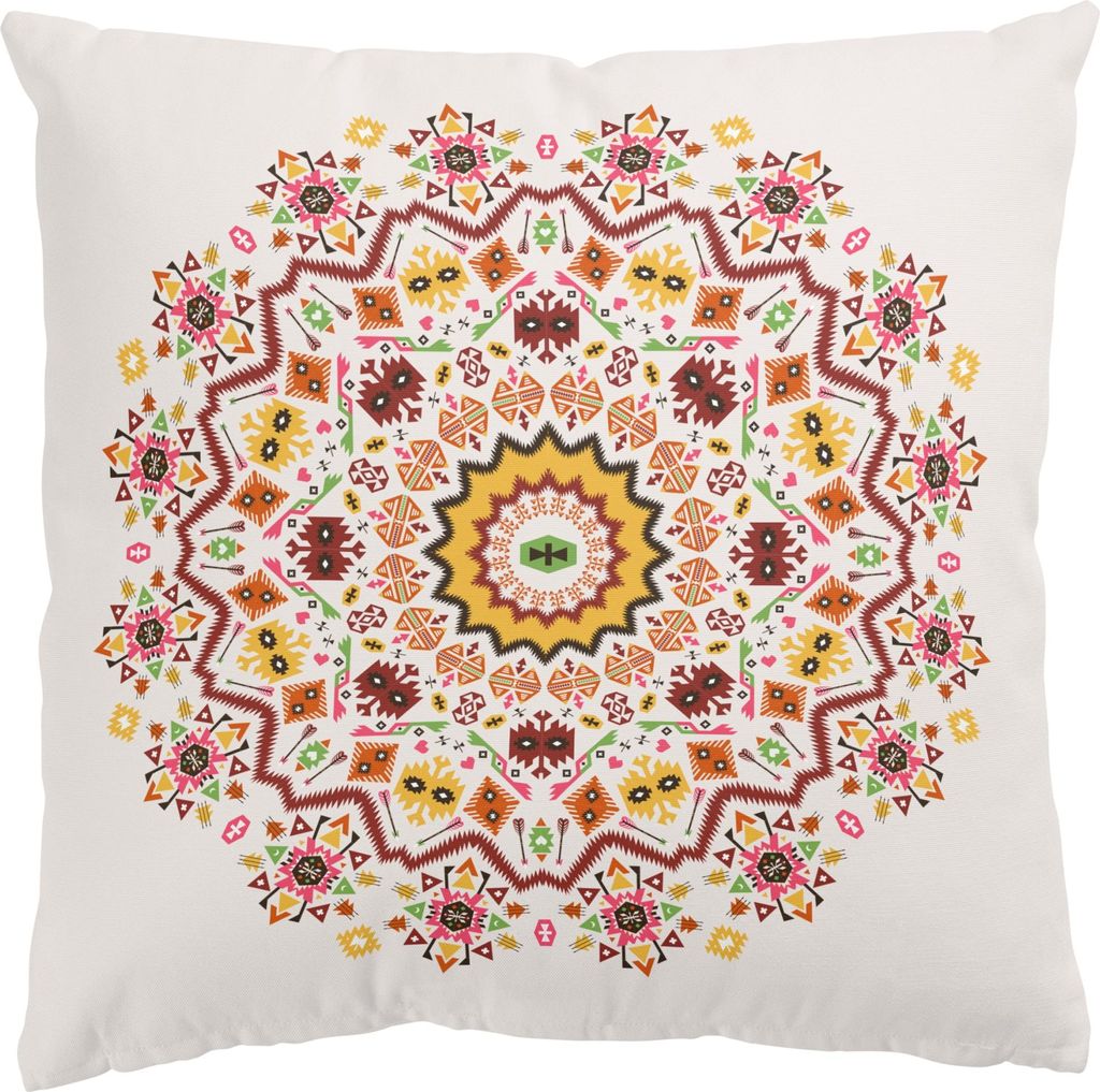 Dekokissen Spirituell draußen / Outdoor Zierkissen waschbar Mandala bunt Orientalisch Sofakissen ohne Füllung