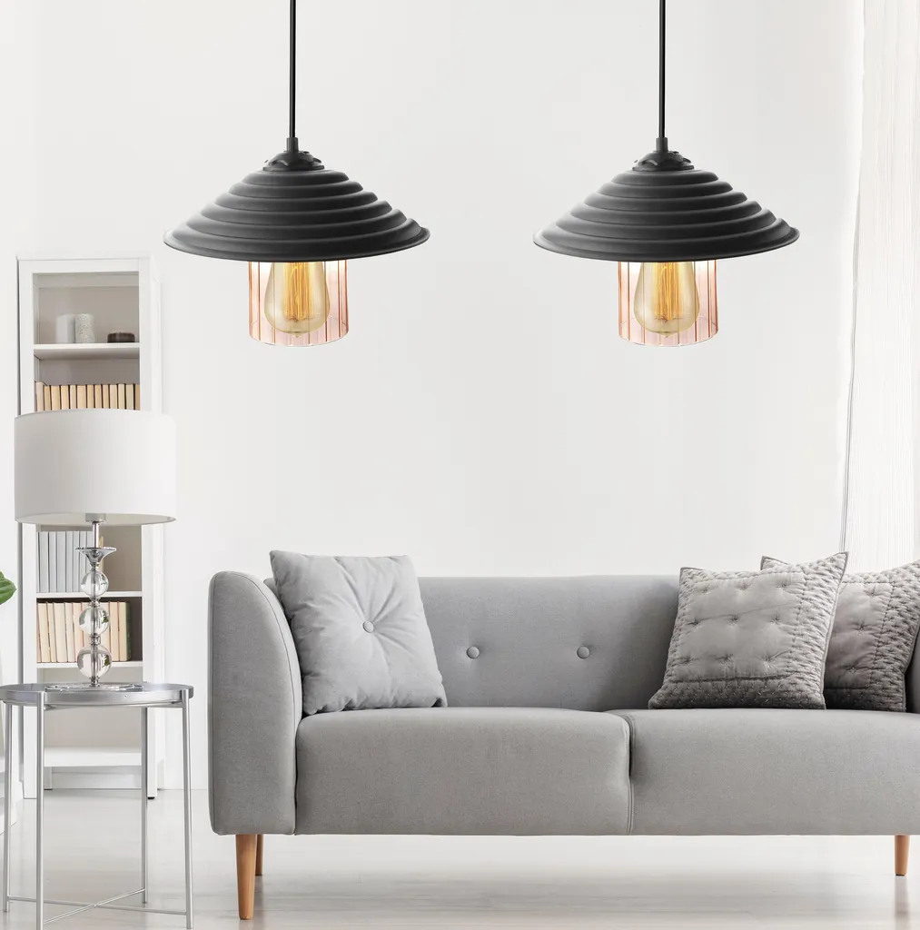 OFFERTA Opviq Lampadario UFO Nero 204FLH - Design Acrilico Top