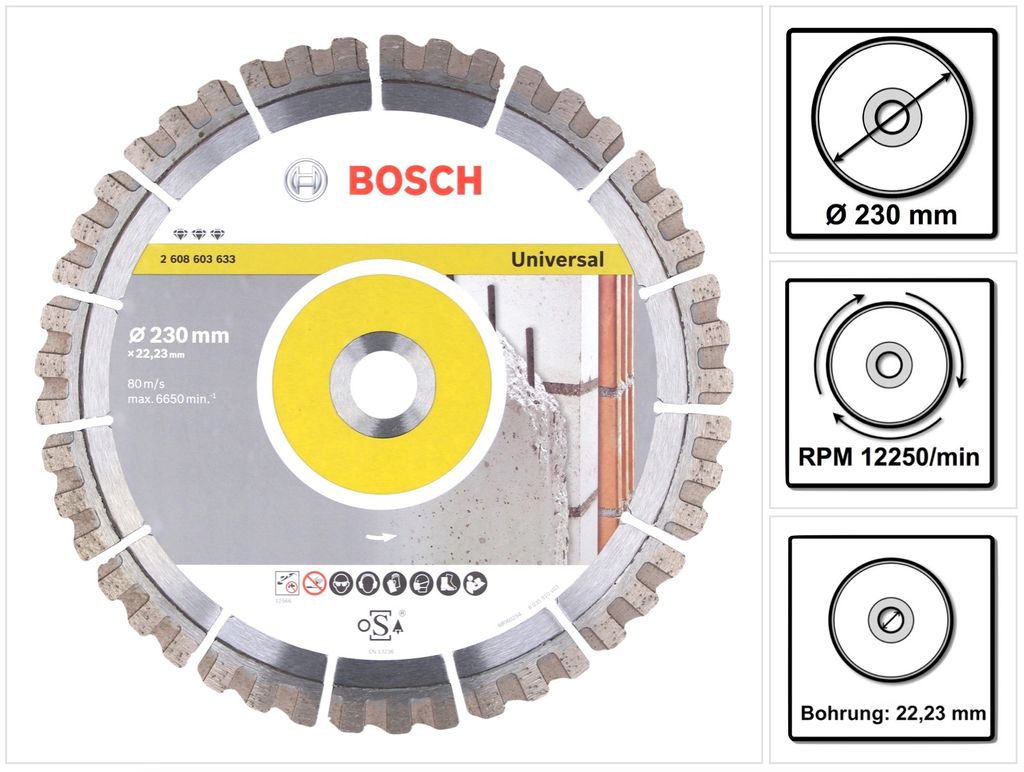 Bosch 2 608 603 633, Lepenka, Papája, 23 cm, 2,22 cm, 2,4 Obrázok produktu 