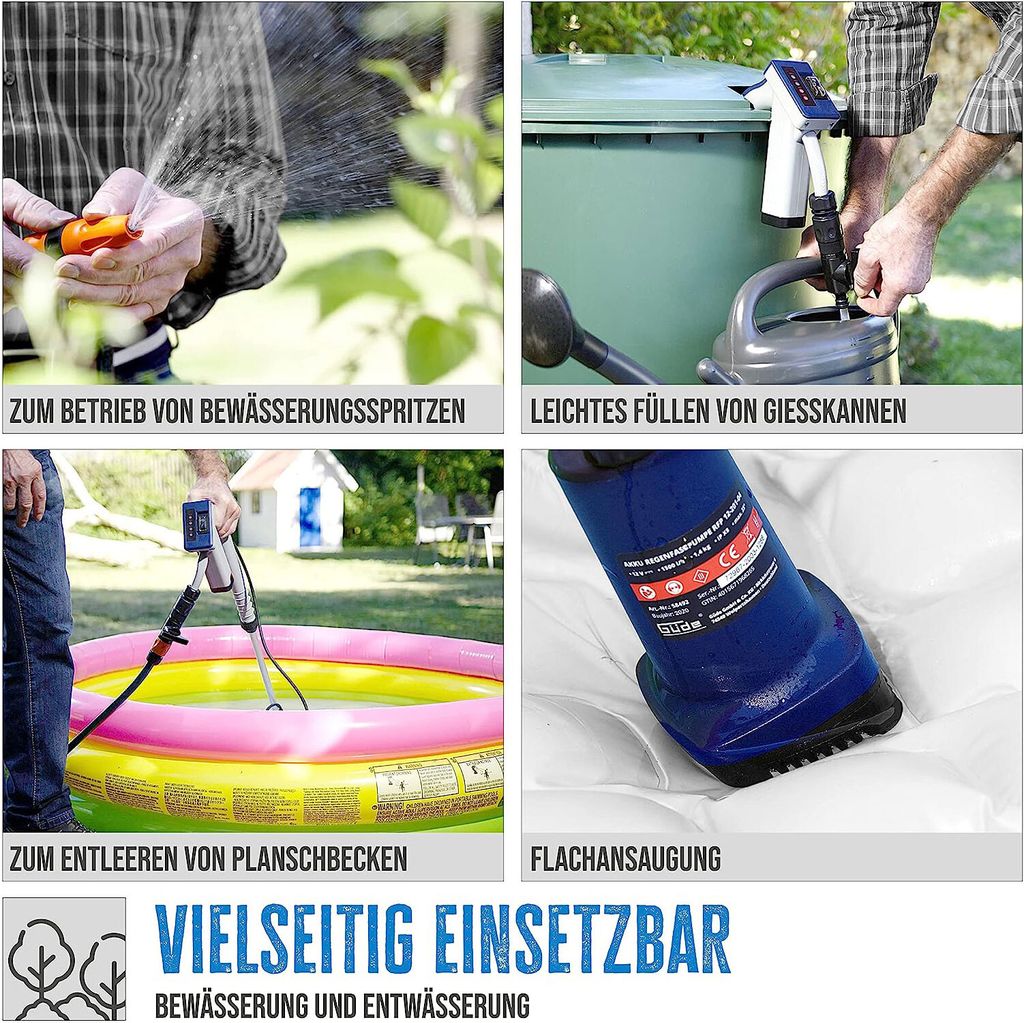 GÜDE Batériové čerpadlo do suda na vodu RFP 12-201-04 Obrázok produktu 8
