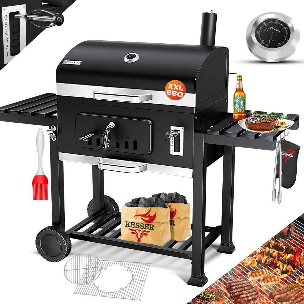 KESSER® Grill Grillwagen XXL Holzkohlegrill mit Deckel, Produktbild 