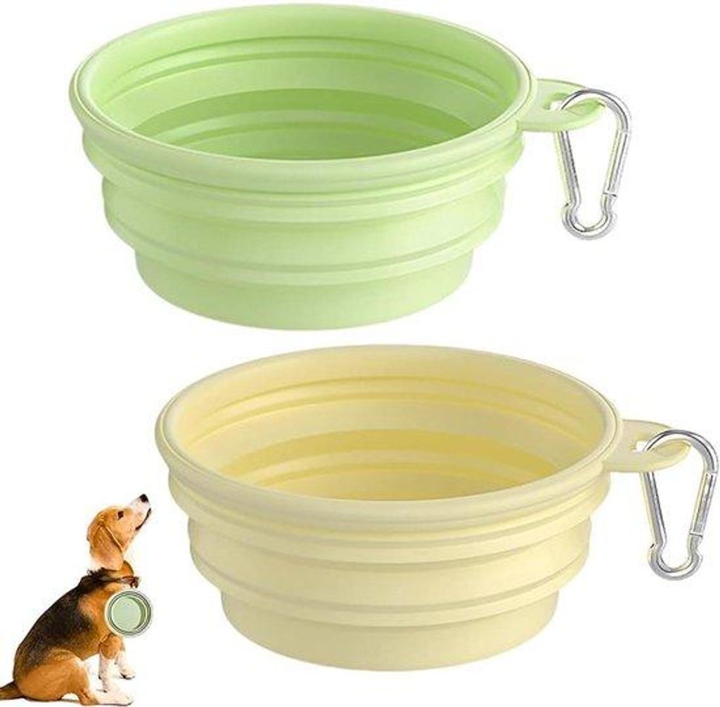Leichtgewichts, tragbarer Reisebehälter für Hunde und Katzen - 2 Stück - Inkl. 350 ml - Praktisch mitzunehmen - Hundeaccessoires
