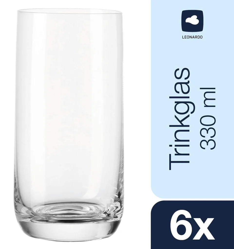 Leonardo Daily Trink-Gläser, 6er Set, spülmaschinenfeste