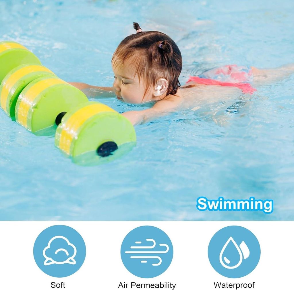 Wasserdichte Ohrpatches - 200 Stück - ultradünne transparente Ohrhüllen für das Duschen - Gehörschutz - wasserdichte Ohrsticker für Schwimmen...