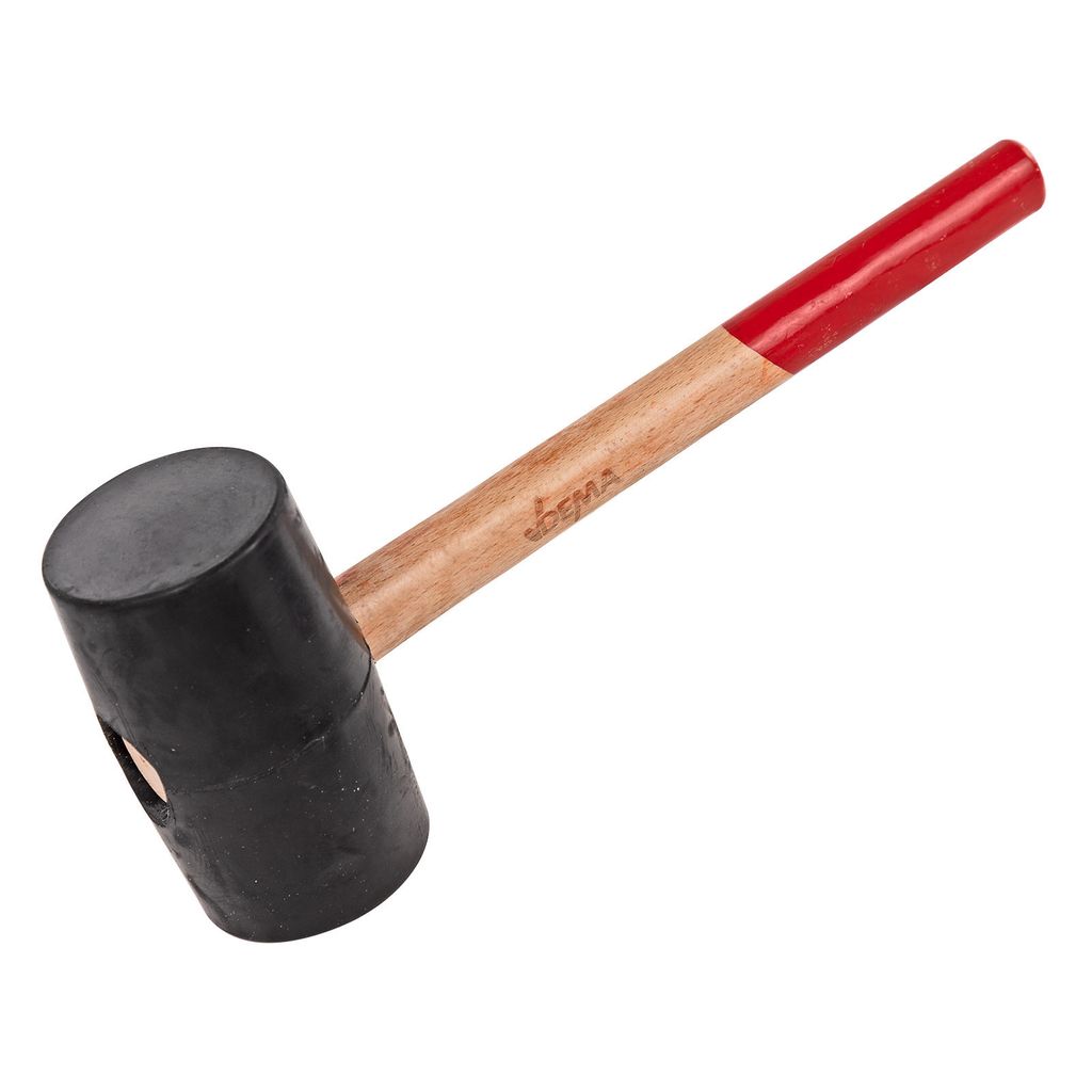 Gummihammer mit Holzstiel Ø 65 mm, schwarz