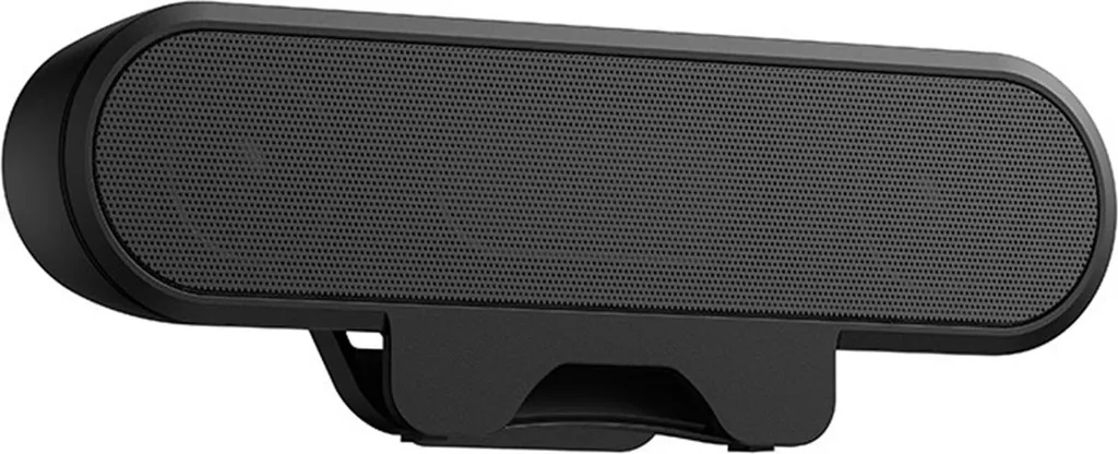Haut-parleur PC USB filaire noir stéréo HD à fixer sur écran - Modèle X1 - 4