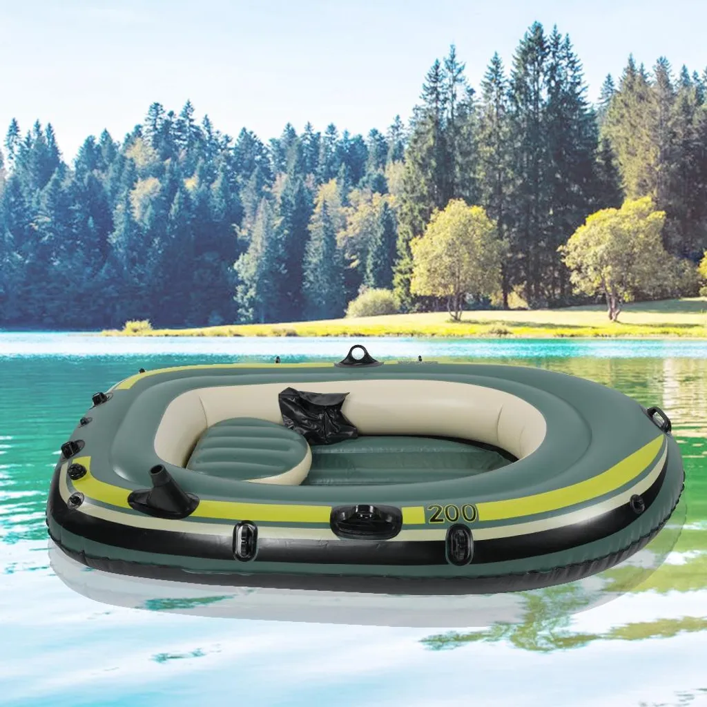 Bateau gonflable robuste PVC 2 places gonflage rapide pour pêche et mer
