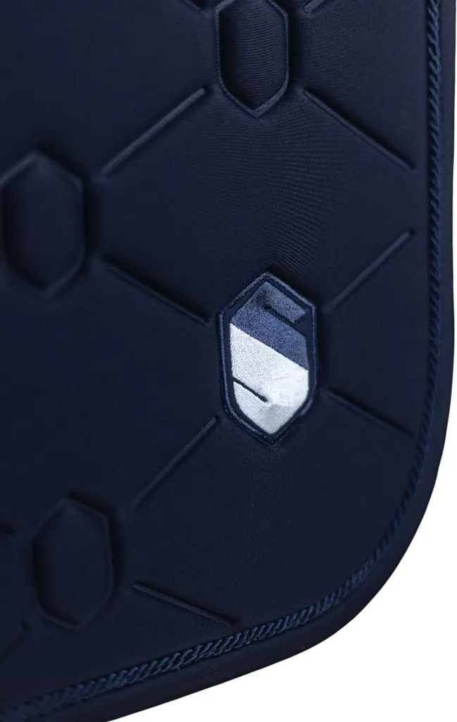 Tapis de selle Spineshield Samshield Bleu Full avec Broderies de Saut