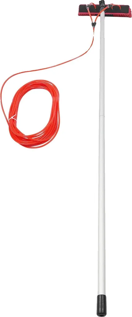 Brosse de nettoyage à eau avec manche alu articulé réglable de 8m