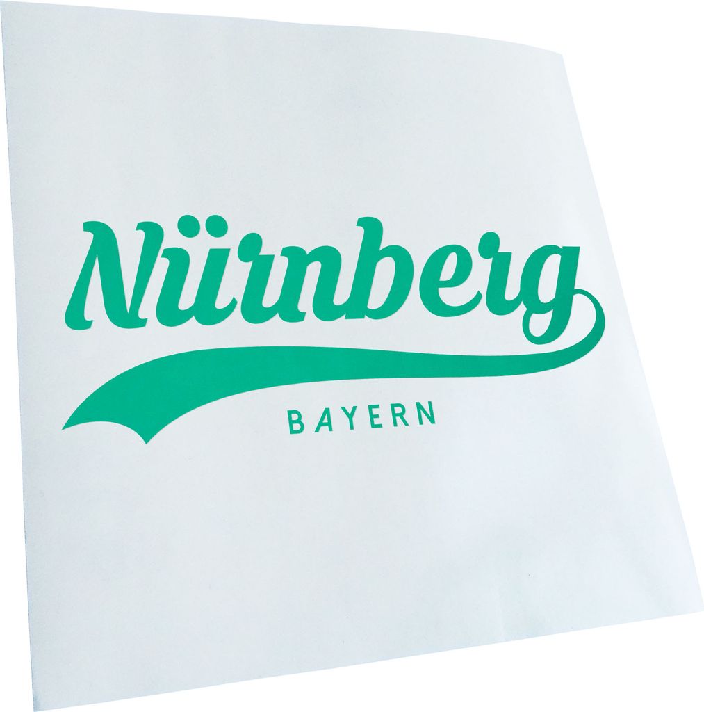 Kiwistar - Autoaufkleber - Nürnberg Bayern - Türkis - 24x9cm - Aufkleber für Auto, Laptop, Fahrrad, LKW, Motorrad mehrfarbig JDM Decal Racing