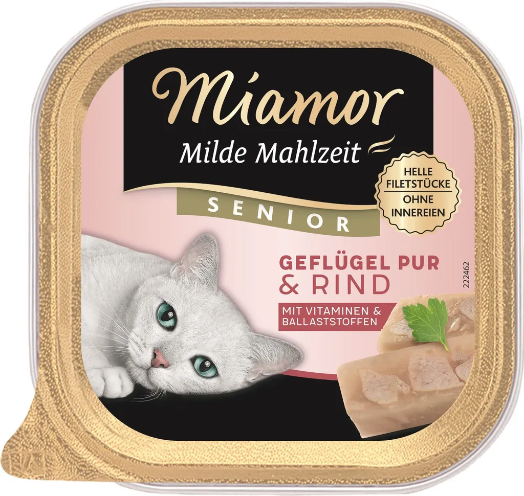 Miamor Pasto Delicato Senior 16x100g Pollame e Manzo per Gatti