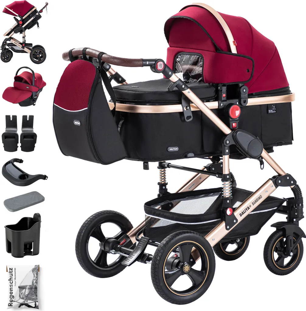 Poussette Système de Voyage 3 en 1 Idéale pour Sorties et Voyages