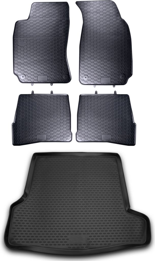Gummi Kofferraumwanne + Fußmatten Set für VW Passat 3B / 3BG, Bj. 1996-2005