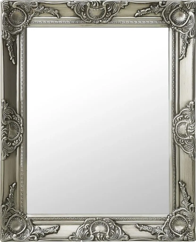 Specchio Parete Barocco Argento 50x60 cm vidaXL - Design Luxury Home