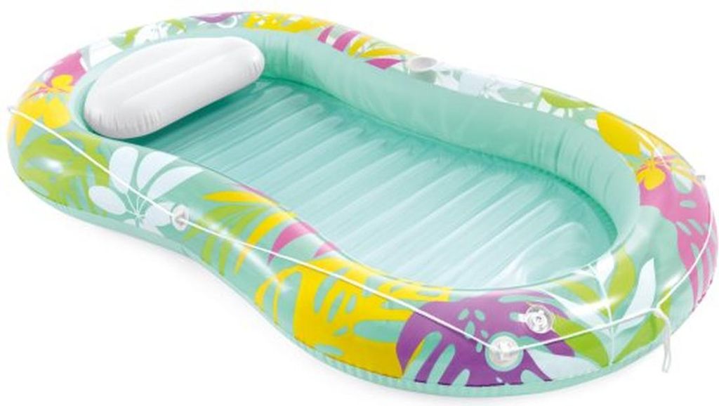 INTEX Luftmatratze Wasserliege 57803EU Tropical Oasis Lounger Pool 206x122x23cm grün