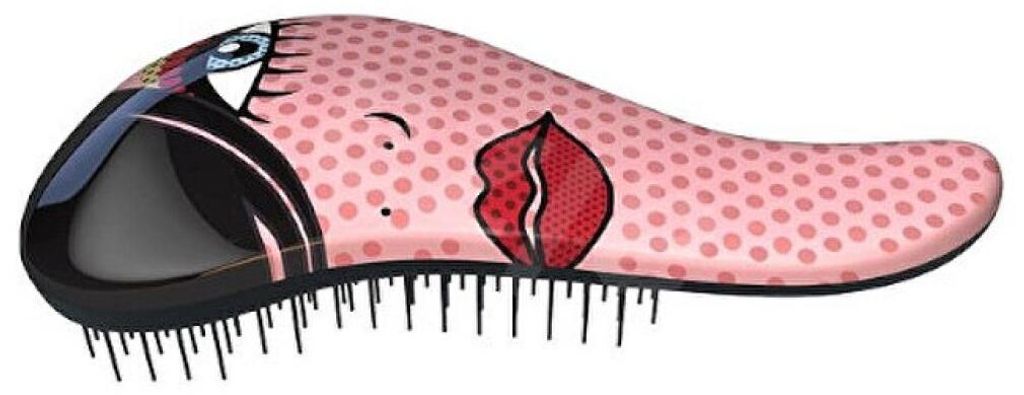 Hair brush with Red Lip / Eye handle