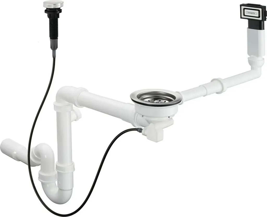 Set Troppopieno Automatico D16-11 Cromo per Lavello Singolo Granito