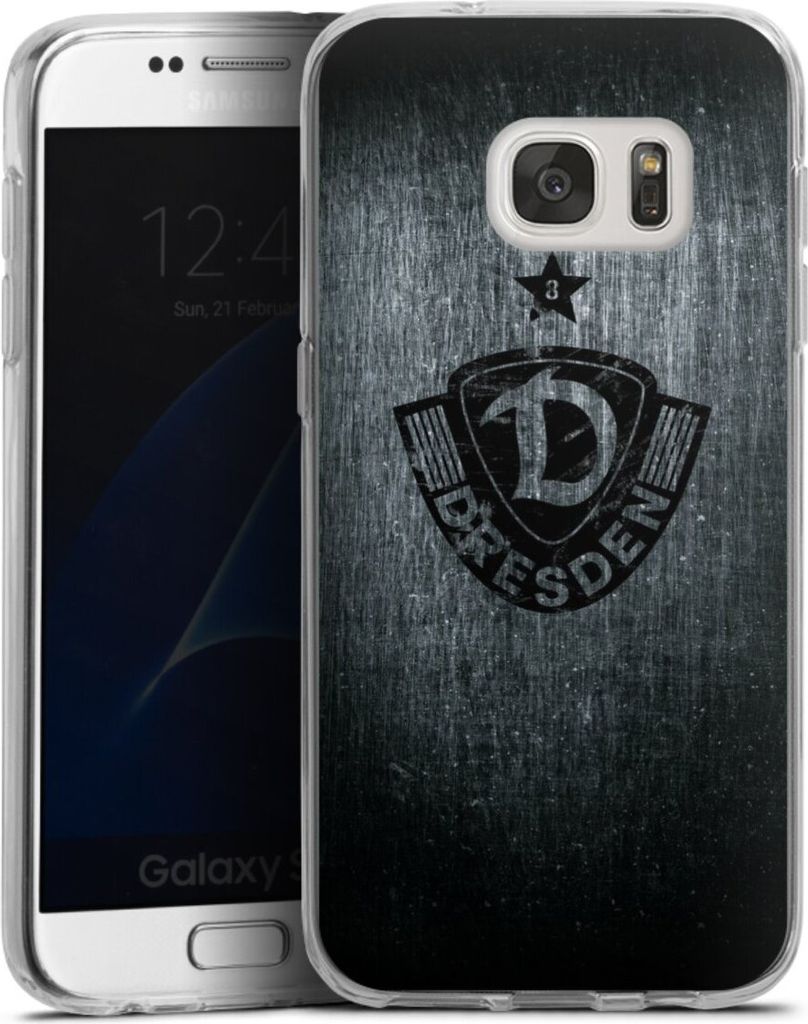 DeinDesign Handyhülle für Samsung Galaxy S7 Silikon Hülle Case Smartphone Schutzhülle Offizielles Lizenzprodukt SG Dynamo Dresden Vintage