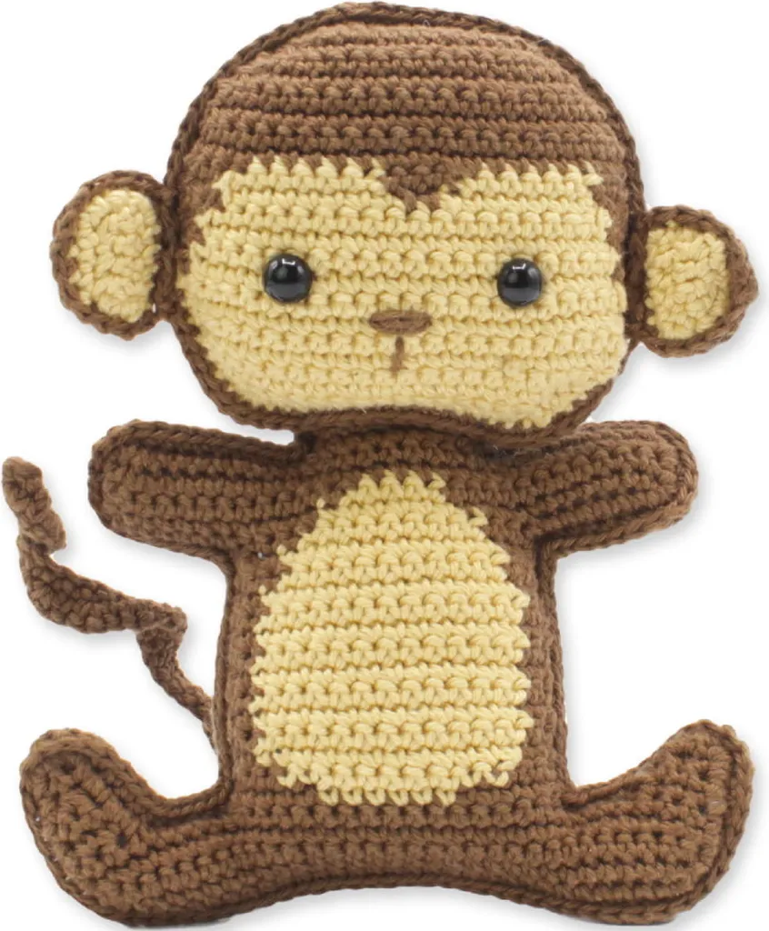 Kit DIY Crochet Singe Morris pour Cadeau Naissance Fait Main 17 cm