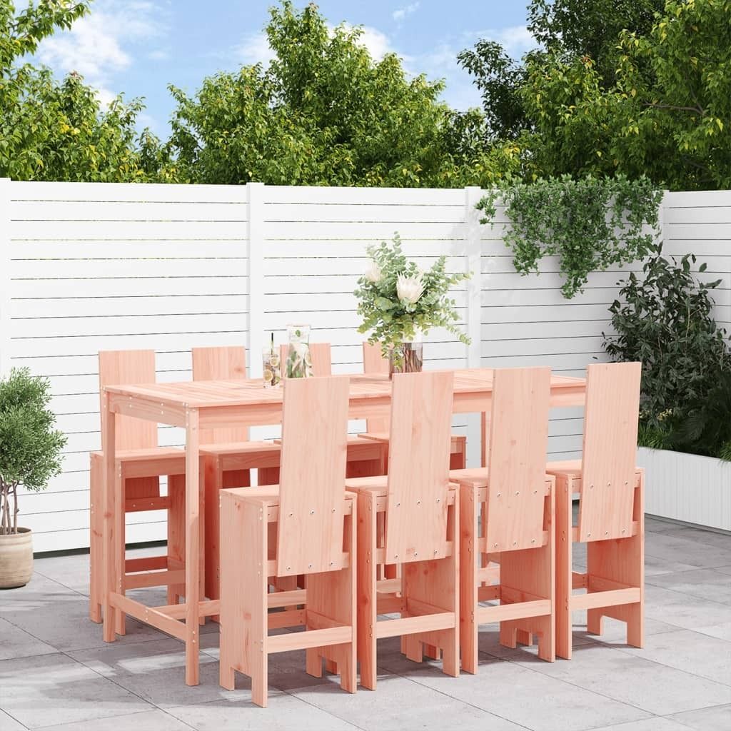 Cloris Designermöbel 9-tlg. Gartenbar-Set Massivholz Douglasie 2024 Neu