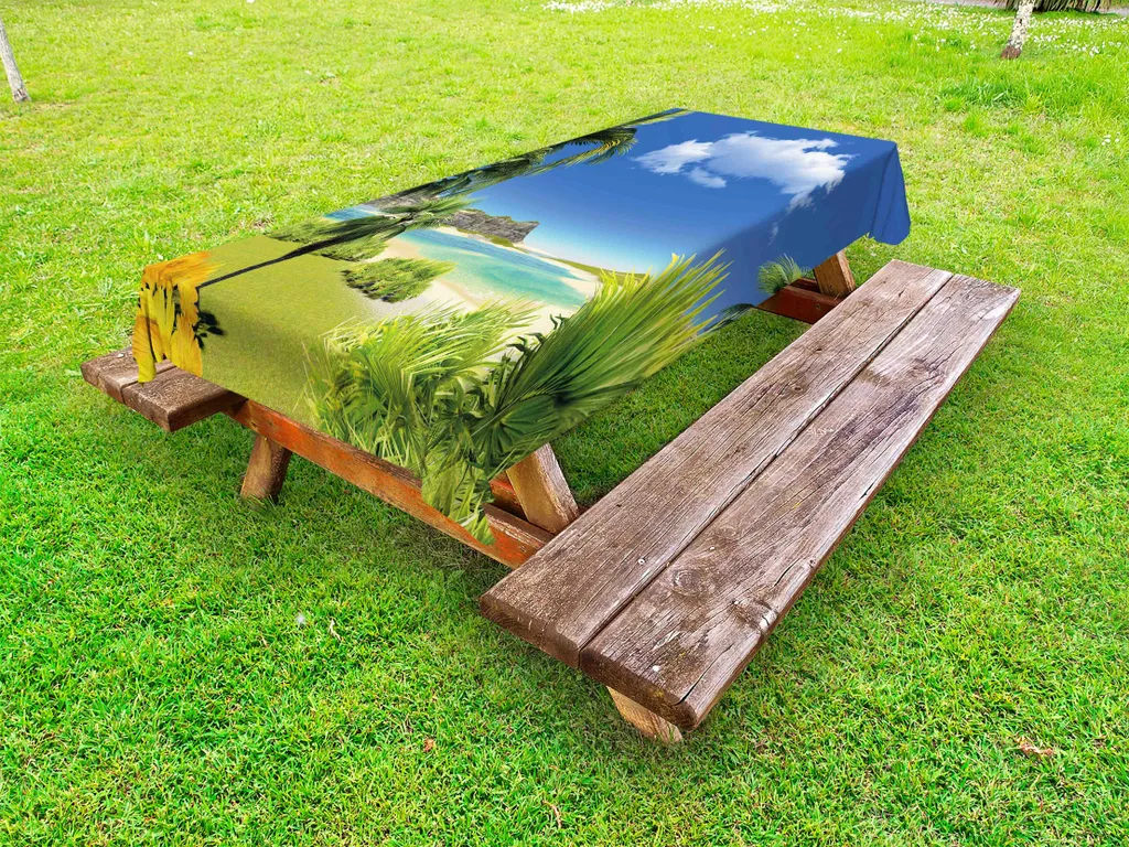 Tovaglia Esterno Antimacchia ABAKUHAUS 145x265 Tropical Beach
