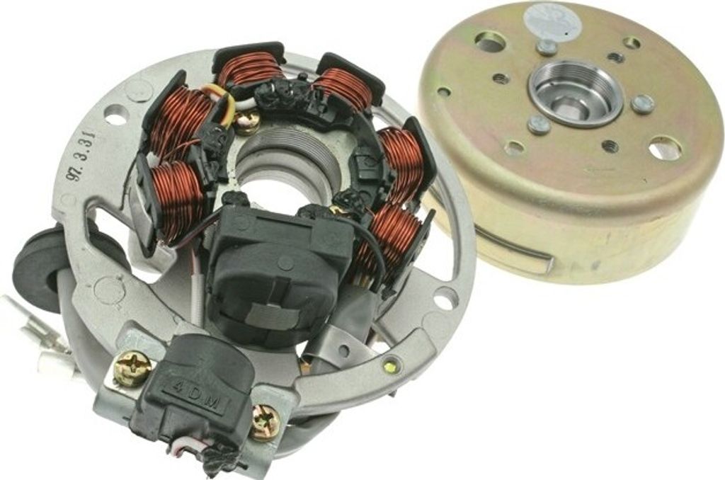 Stator Kit mit Platte und Schwungrad für Minarelli Horizontal Motoren vor 2003