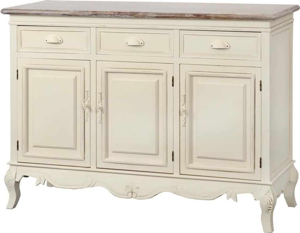 OXM Kommoden Rimini Creme / Hellbraun 120 x 85 x 40 cm, hölzern