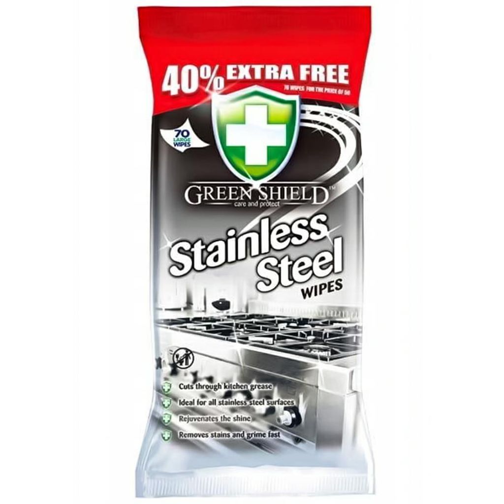 Green Shield | Čistiace utierky na nerezovú oceľ - 70 kusov Obrázok produktu 
