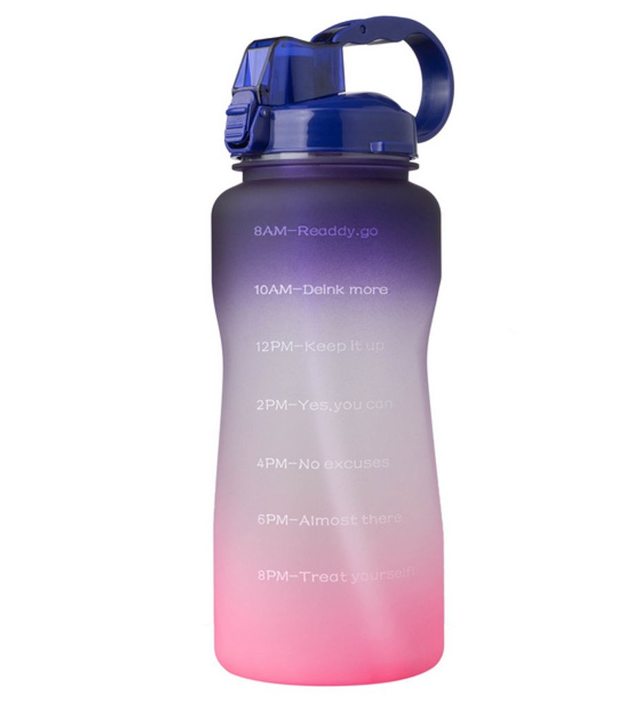2 Liter Trinkflasche Edelstahl große Wasserflasche Sport Fitness 