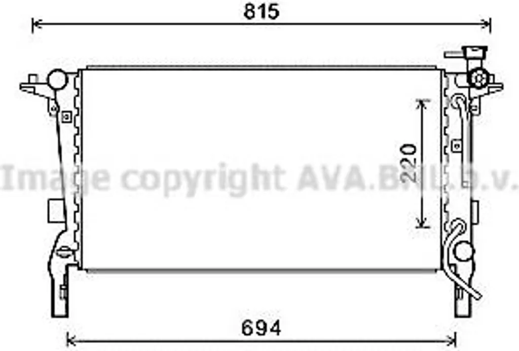 Stop surchauffe : Radiateur moteur AVA HY2242 pour Genesis OE 253102M100