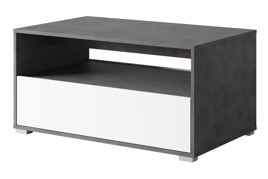 Tavolino NIMFEA II 90cm: Vibes Moderne Matera/Bianco con Storage