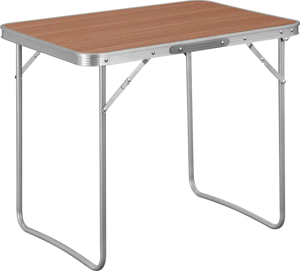 Tavolo da Campeggio Pieghevole 70x60x50 cm Rovere in Alluminio