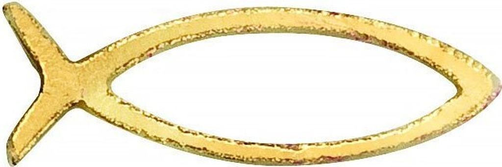 Verzierornament "Fische" Gold 10 x Ø 30 mm, 2 Stück