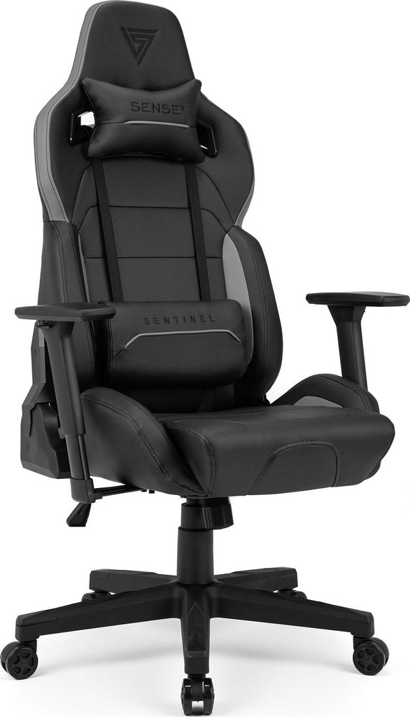 Fotel gamingowy SENSE7 Sentinel – czarny – ergonomiczny Zdjęcie produktu 