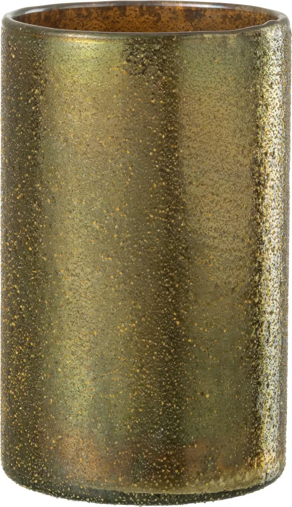 Photophore J-Line Or Large Effet Miroir - Verre Haut de Gamme Doré Chic