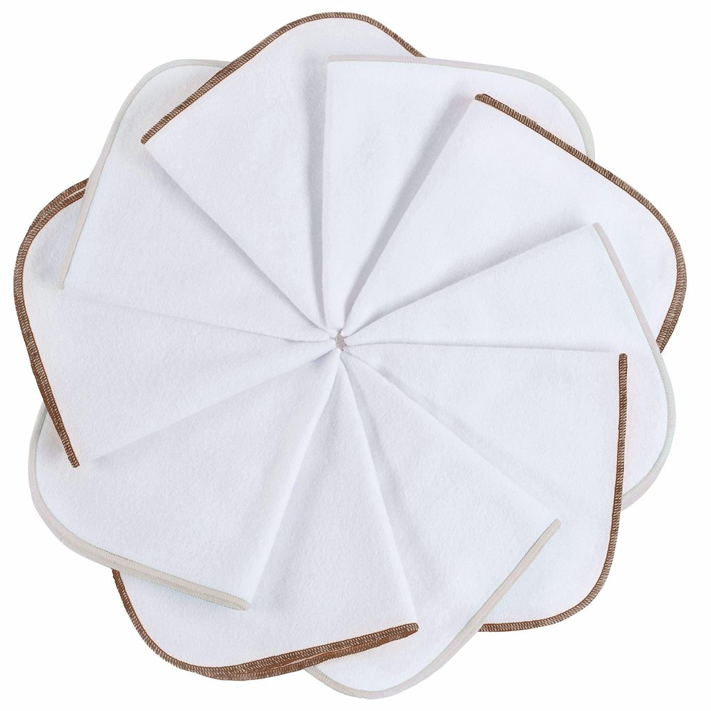 10er Set Baby Moltontücher Baby aus Baumwolle zur Babypflege - Mehrweg Waschlappen wiederverwendbar und waschbar 25x25cm
