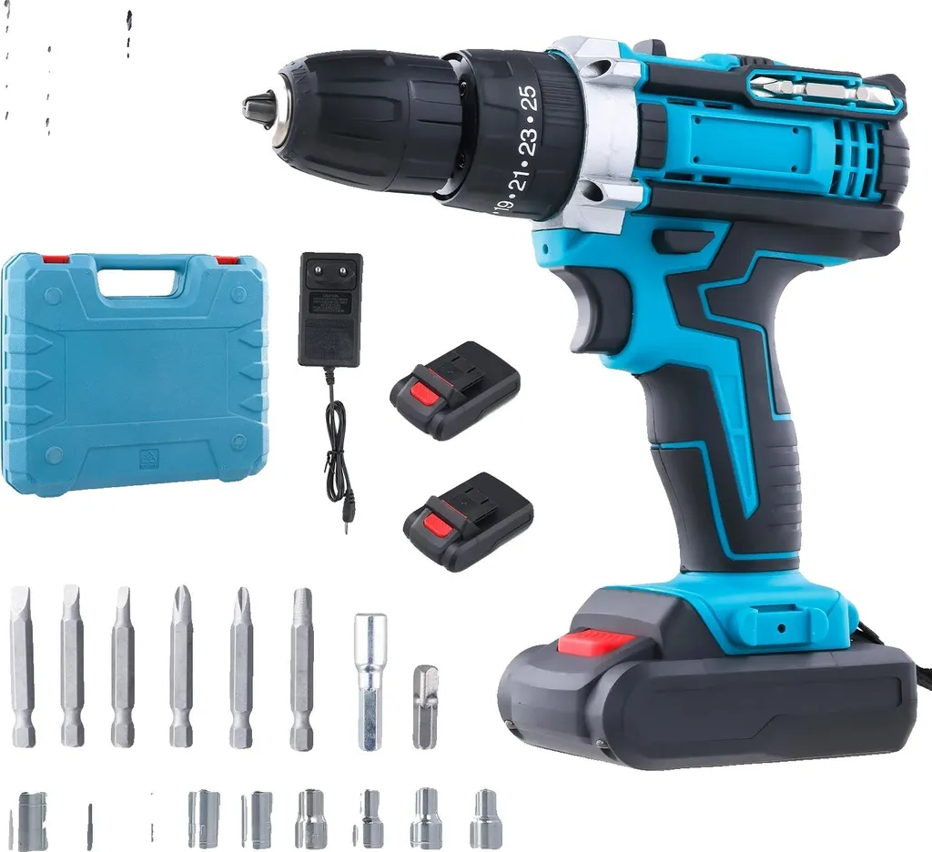 Perceuse visseuse pour bricolage maison sans fil avec fonction choc EU